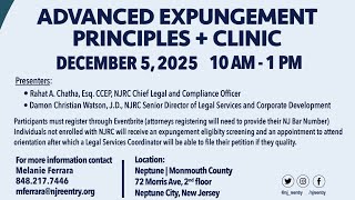 ADVANCED EXPUNGEMENT PRINCIPLES + CLINIC (NJRC Neptune City)