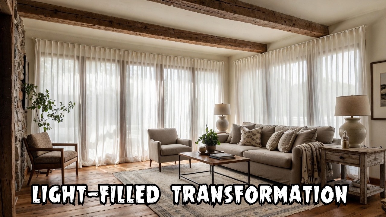 Maximizing Natural Light in a Rustic-Chic Living Room | Cozy & Bright Home Transformation