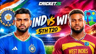 🔴 India vs West Indies | 5th T20I Match Live | Cricket 26 Gameplay - Shyam Playz screenshot 1