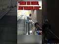 Man Trapped in Subway Escalator Struggles as People Just Watch #subscribe #police #bodycam