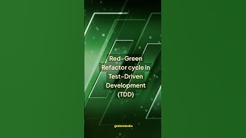 Red-Green Refactoring in TDD