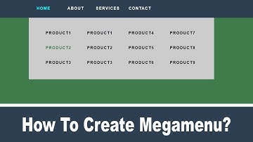 Create MEGA MENU using html and css