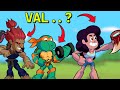 Playing with all val crossovers in brawlhalla  1v1 gameplay