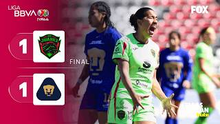 Juárez Fc 1-1 Pumas Resumen Liga Mx Femenil Jornada 9
