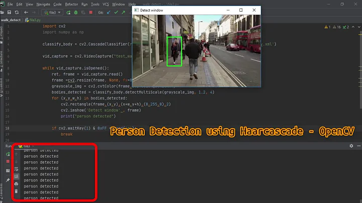 Person Detection using Haarcascade | OpenCV