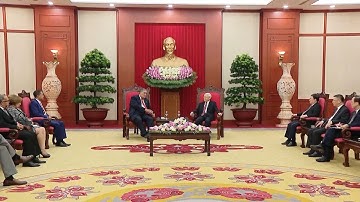 Tổng Bí thư Nguyễn Phú Trọng tiếp Đoàn đại biểu Đảng Phong trào Cánh tả Thống nhất Dominica