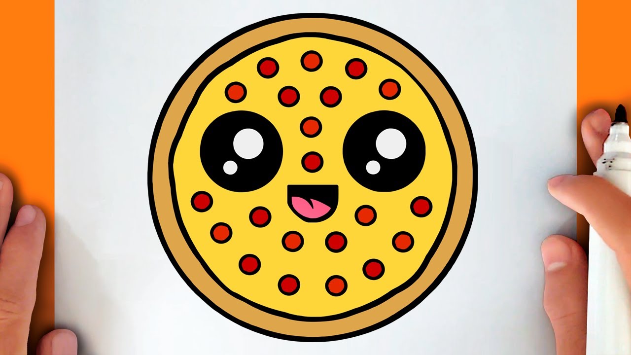 How To Draw A Cute Pizza Youtube
