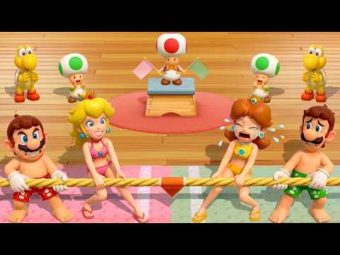 【マリオパーティswitch】超白熱チームバトル! ピーチ＆マリオvsデイジー＆ルイージ どっちが最強カップル？4K UHD