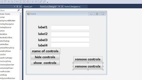 0025  حذف الأادوات من الشاشة Remove Or Delete Controls from form In C Sharp تعليم سي شارب
