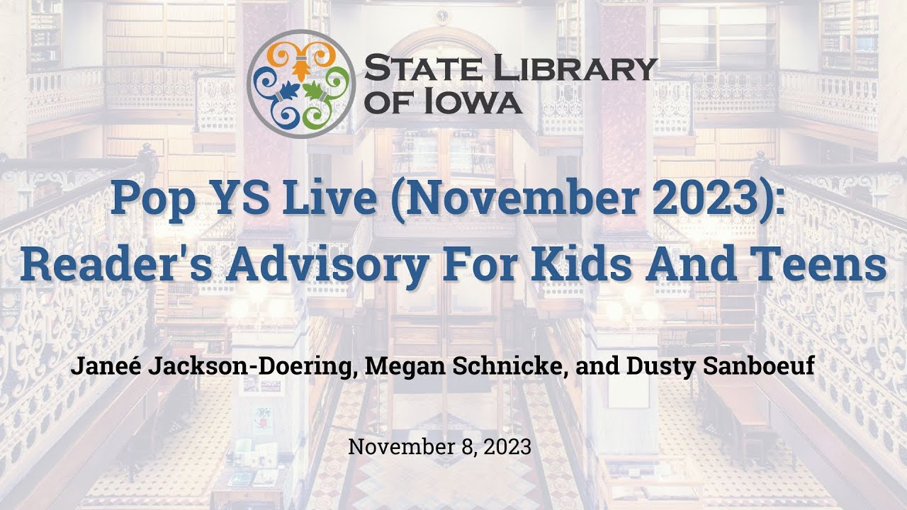 Pop YS Live (November 2023): Reader's Advisory For Kids And Teens