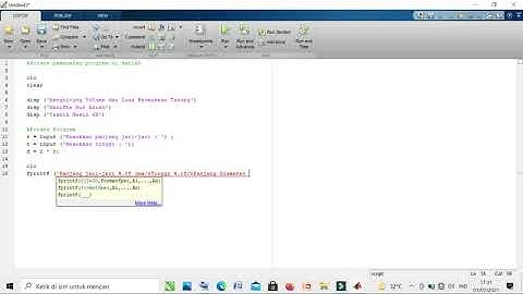Program Matlab Menghitung Volume dan Luas Permukaan Tabung-Hanifha Nur Azizah