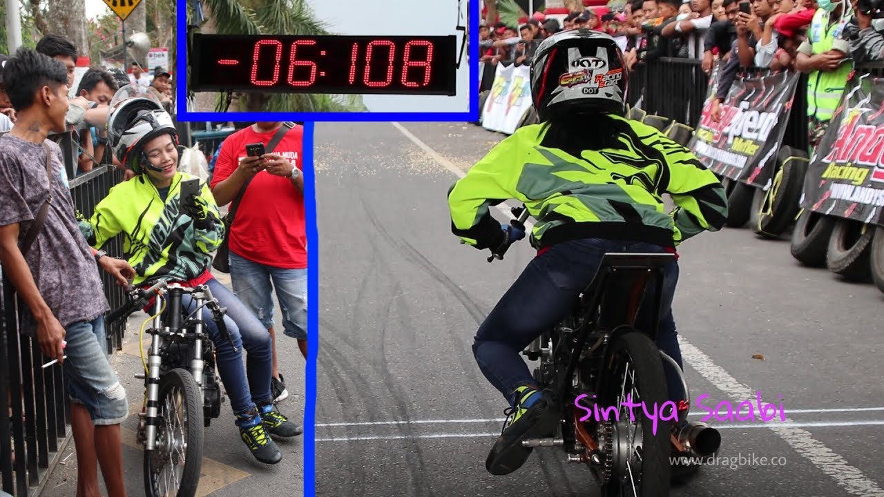 Semua TakPercaya, Ketika SANTY MS 6,1detik Fu 200cc CMTmarkipat Drag Bike Blitar Higam