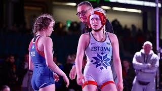 Lisette Böttker (EST) vs Paige Weiss (USA) 53kg. Womens youth girls wrestling.