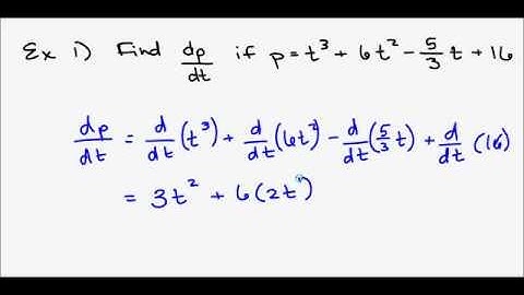 Calculus - 3.3 Rules for Differentiation (Part 1)