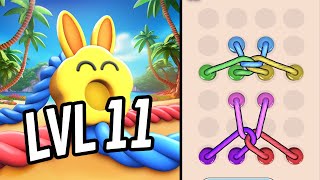 🪢 TANGLE ROPE 3D 🪢 Level 11 🧩 Gameplay Walkthrough