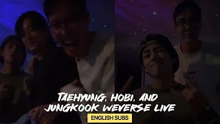 [ENG SUB] 23.04.08 Taehyung/ Hobi/ Jungkook Weverse Live | Hobi Short Hair!