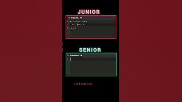 Junior vs Senior Developer in HTML Coding! 😎 #shorts2025  #vscode  #coding #shorts #webdevelopment