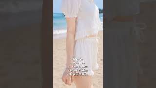 White Beach Dress Outfit | Soft Summer Look 🤍🌊#shorts #youtubeshorts #beachoutfit #summeroutfit