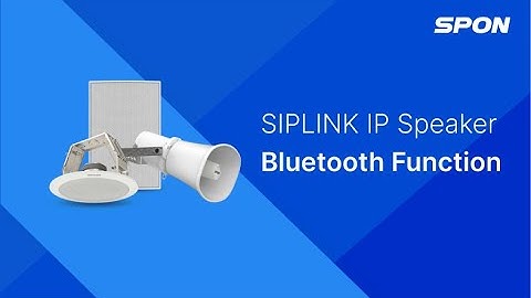 SIPLINK IP Speaker - How to enable the Bluetooth function in IP Speaker
