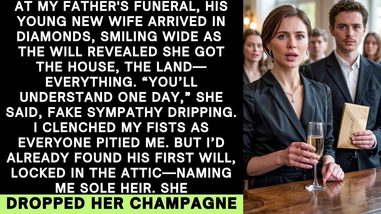 My Stepmom Took Everything at My Father’s Funeral—But I Found the Real Will in the Attic