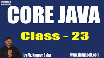 JAVA Statements || Class - 23 || by Mr. Nagoor Babu Sir On 21-12-2018