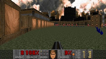 [Doom] Doom 2 MAP 18 "The Courtyard" UV-Max Speedrun in 2:56