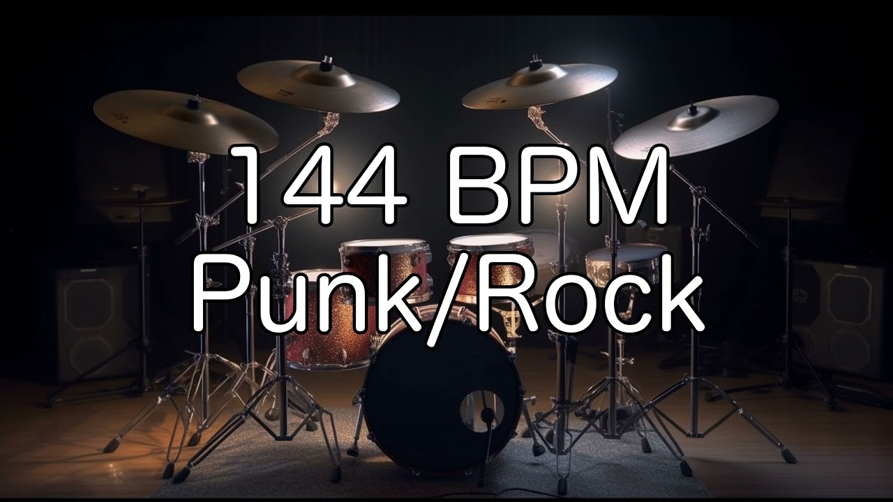 Punk/Rock Groove: 144 BPM Drum Beat for Musicians