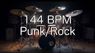 Punk/Rock Groove: 144 BPM Drum Beat for Musicians