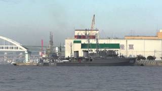 M141026 海上自衛隊阪神基地 掃海艇『ゆげしま、ながしま』出港