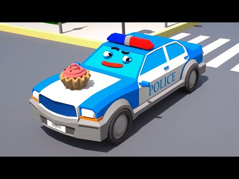 Trator toca trompete  Carros para crianças - 3D Desenhos animados -  Caminhão e Carros Crianças 