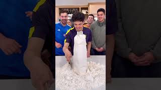 Try Not To Drop The Flour Tower!