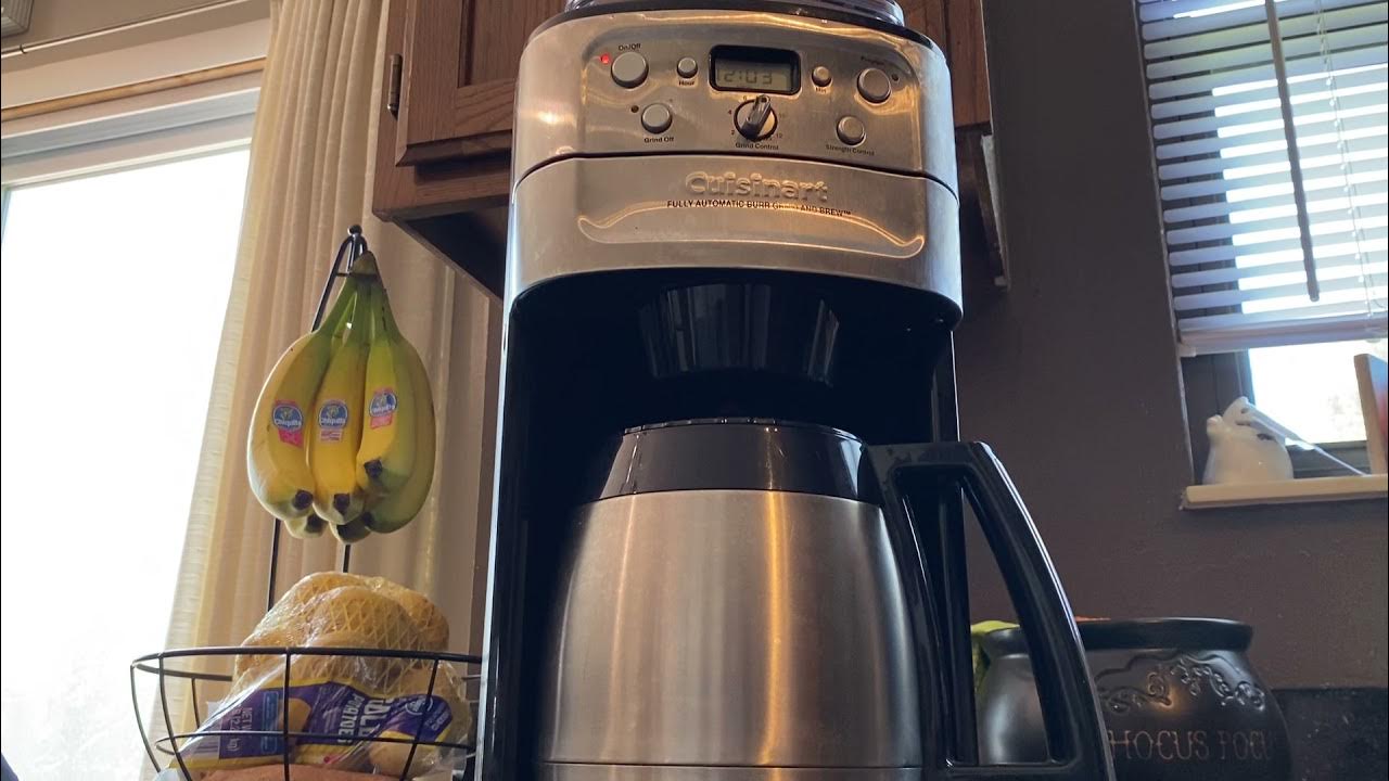 Working Cuisinart Fully Automatic Burr Grind & Brew Coffee Maker Programmable DGB900BC YouTube