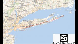 NY-27 Eastbound (Brooklyn, NYC to Montauk, Eastern Long Island)