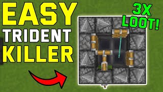 Easy TRIDENT KILLER Design In Minecraft Bedrock 1.21!