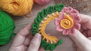 3D⚡️Tığ Çiçek 🌺💯 Yeni başlayanlar için çok kolay tığ işi çiçek yapımı #crochet #flowers #knitting