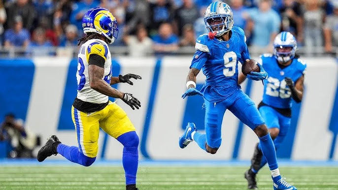 Jameson Williams Week 1 Every Target, Catch, and Run Detroit Lions vs L.A. Rams NFL SNF 2024