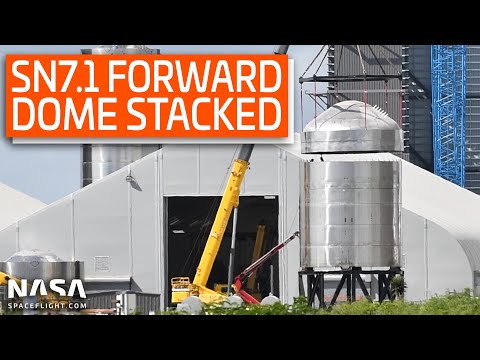 SpaceX Boca Chica - SN7.1 Assembly amid SN6's aborted hop attempts