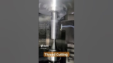 Thread cutting on lathe machine #metal #machining #production #manufacturing #shorts #viral #ytshort