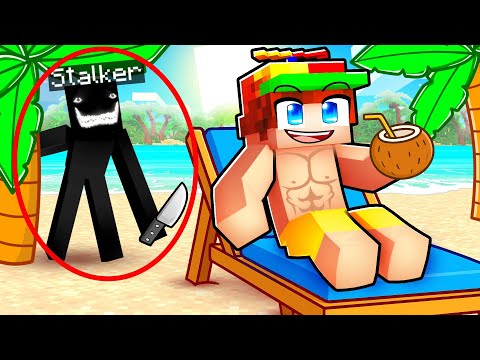My Stalker Followed Me On VACATION in Minecraft!