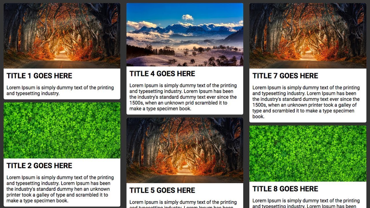 CSS 3 Pinterest Like Layout Coding for Beginner - YouTube
