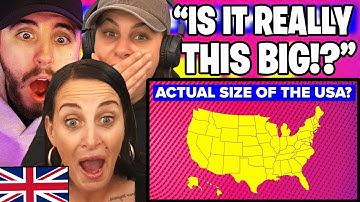 British Family Reacts to How BIG is the USA Actually?