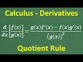 Understanding the Quotient Rule in Calculus