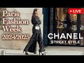 Chanel  street style fallwinter 20242025 paris fashion week what are people wearing in paris