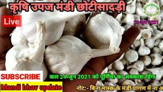 लहसु में लेवाली मे जोश खत्म बाजार समान ऊपर मे 11900,23 जुन 2021 @chhotisadri mandi bhav screenshot 3