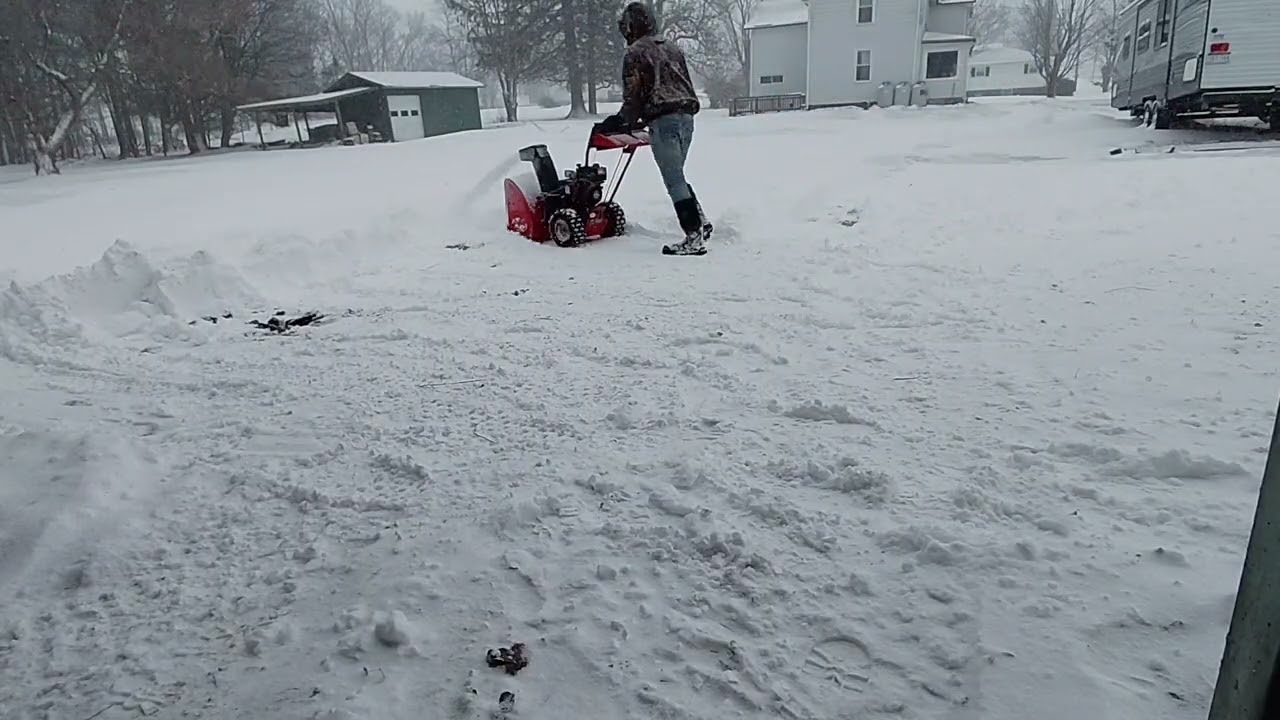 Day 1of blowing snow in a blizzard 