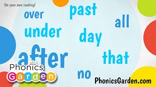After, All, Day, No, Over, That, Under, Sight Words Phonics Garden Readers