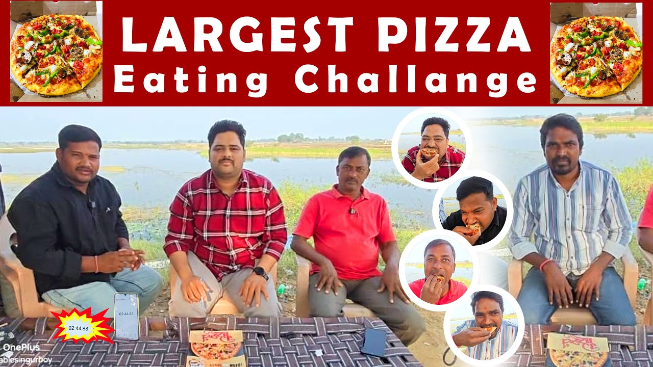 Largest Pizza Eating Challenge 🍕#food #pizza #challenge - YouTube