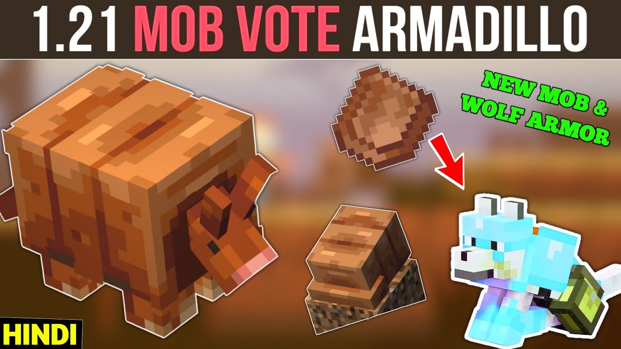 Armadillo Takes the Mob Vote, Minecraft Update 1.21 Coming Mid