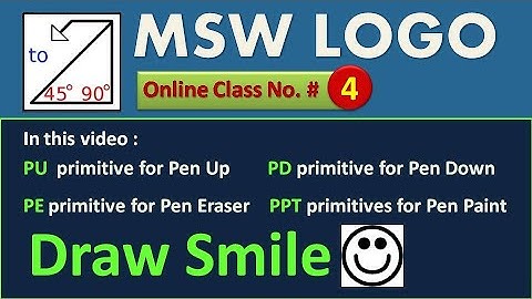 Drawing with MSW Logo, pu pd pe ppt Commands and How save your drawing from MSW Logo as picture file