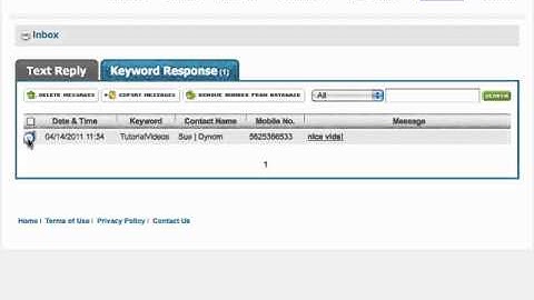Manage Contacts: Inbox